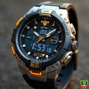 AX-1012572 N91 Series Pro Trek Solar Watch – Black Edition.