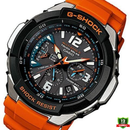MWI-1002411P Solar Pro Watch Orange & Black Model.